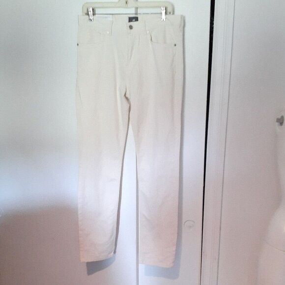 H&M white summer jeans size 31 new nwt denim pants m l 8 10 12 - Picture 1 of 10